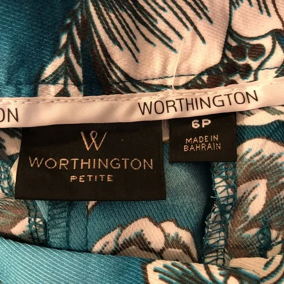 Floral Blue Women's Pants - Picture 16 of 16